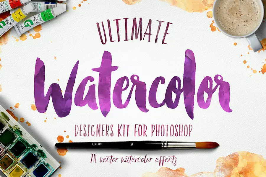 Watercolor KIT for Photoshop - 
