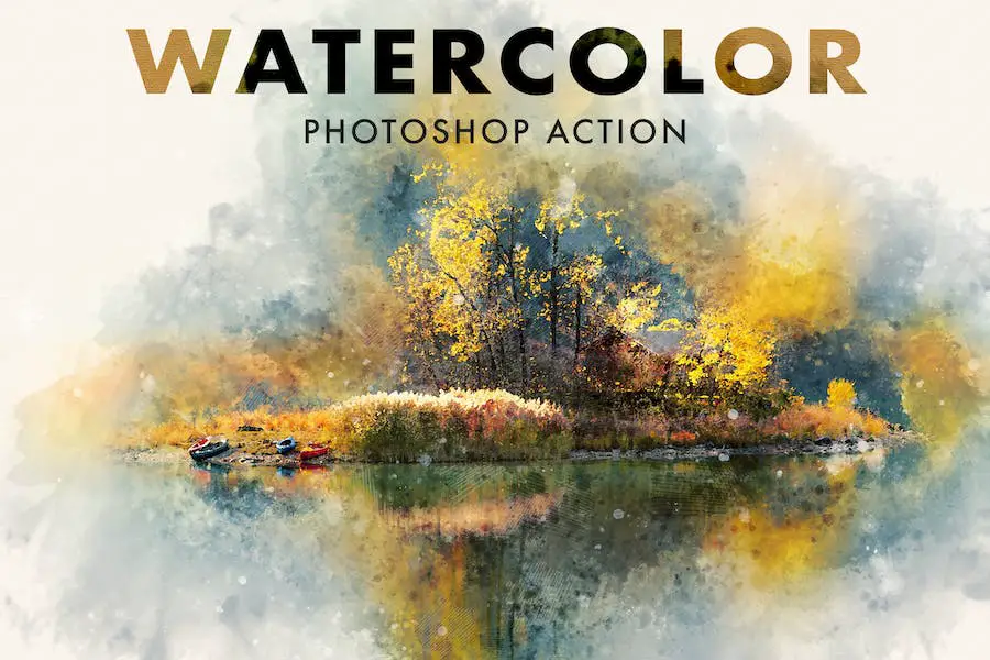 WaterColor Photoshop Action /Color-Coded and Grouped - 