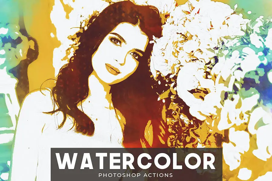 Clean Watercolor Photoshop Actions - 