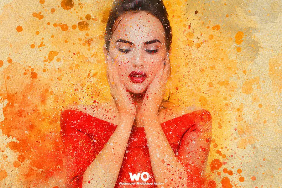 WO Watercolor Photoshop Action - 