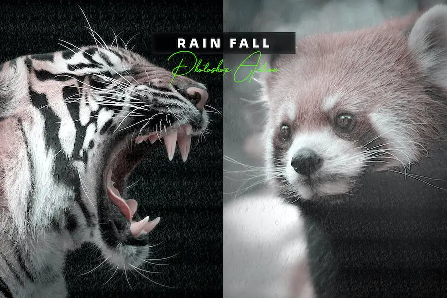 Rain Fall - Photoshop Action - 