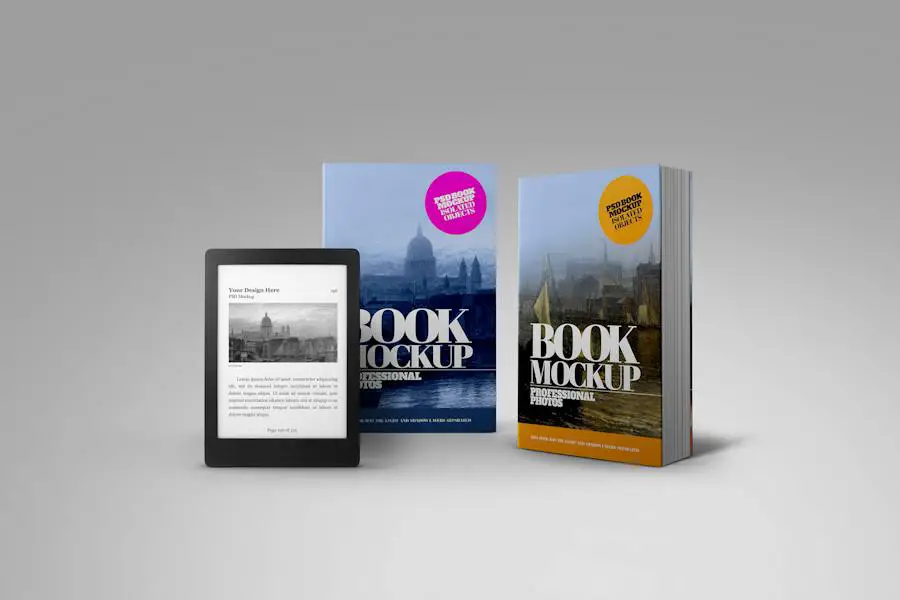 Book E-Book Reader Mockup - 