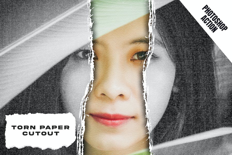 Torn Paper Cutout - 