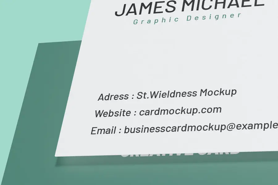 Isometric Business Card - Mockup - 