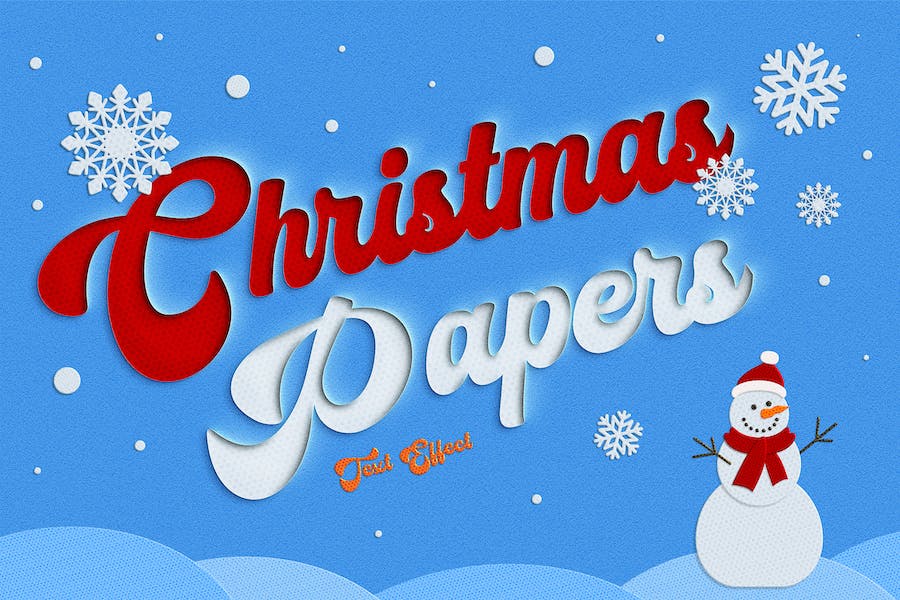 Christmas Paper Cutout Effect - 