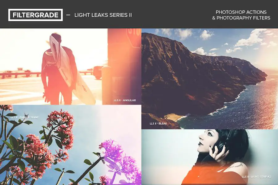 FilterGrade Light Leaks Photoshop Actions S2 - 