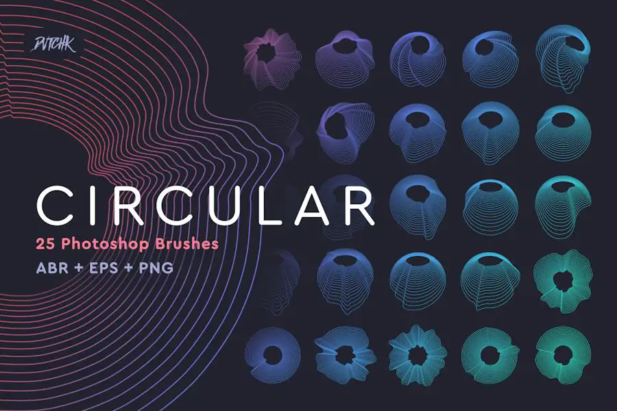 Circular Photoshop Brushes - 