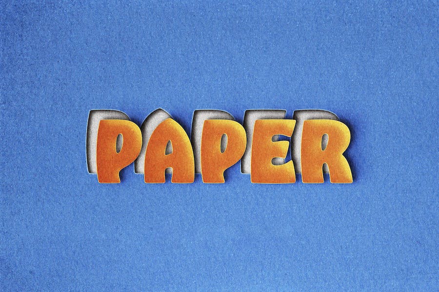 Cut Out Paper Text Effect - 