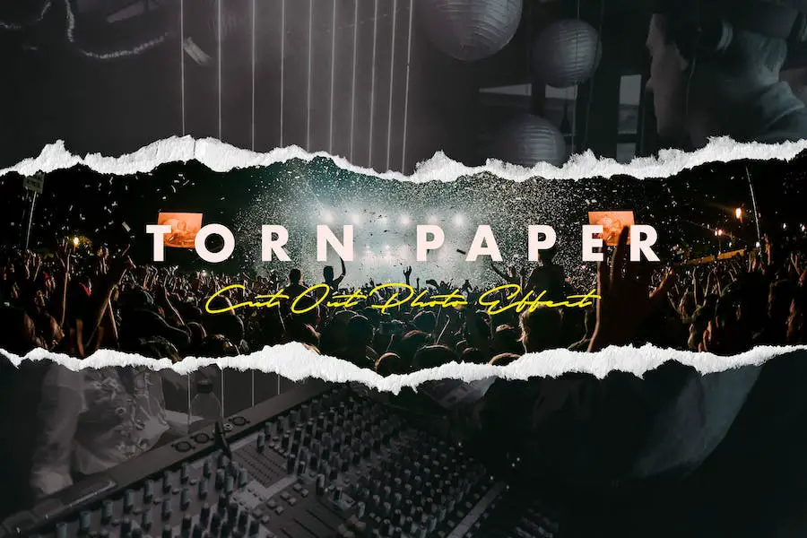 Torn Paper Cutout Photo Effect - 