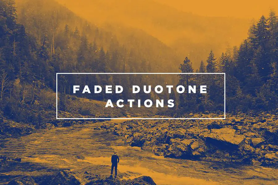 Faded Duotone Photoshop Actions - 