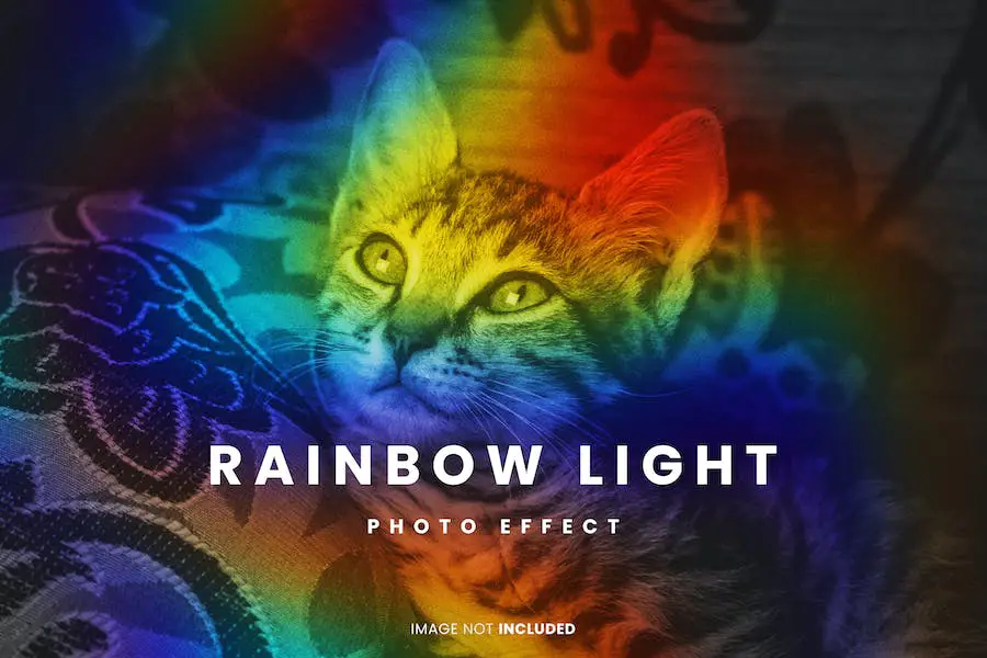 Rainbow lighting photo effect - 