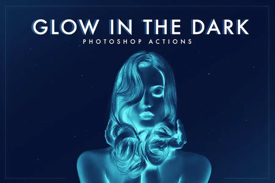 Glow in the dark Photoshop Actions - 