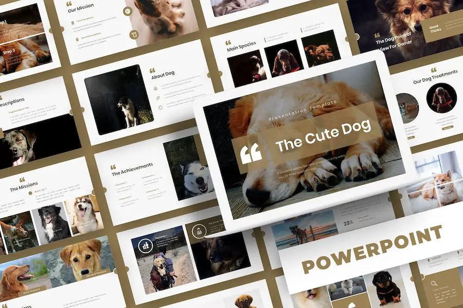 The Cute Dog - Powerpoint Template - 