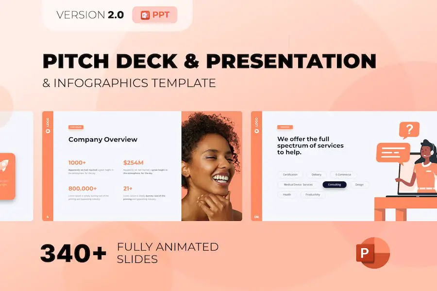 Pitch - Pitch Deck Smooth Animated Template (PPT) - 