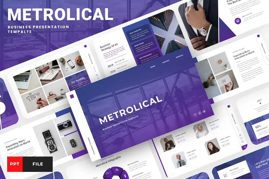 Metrolica – Corporate Business Animated PowerPoint - 