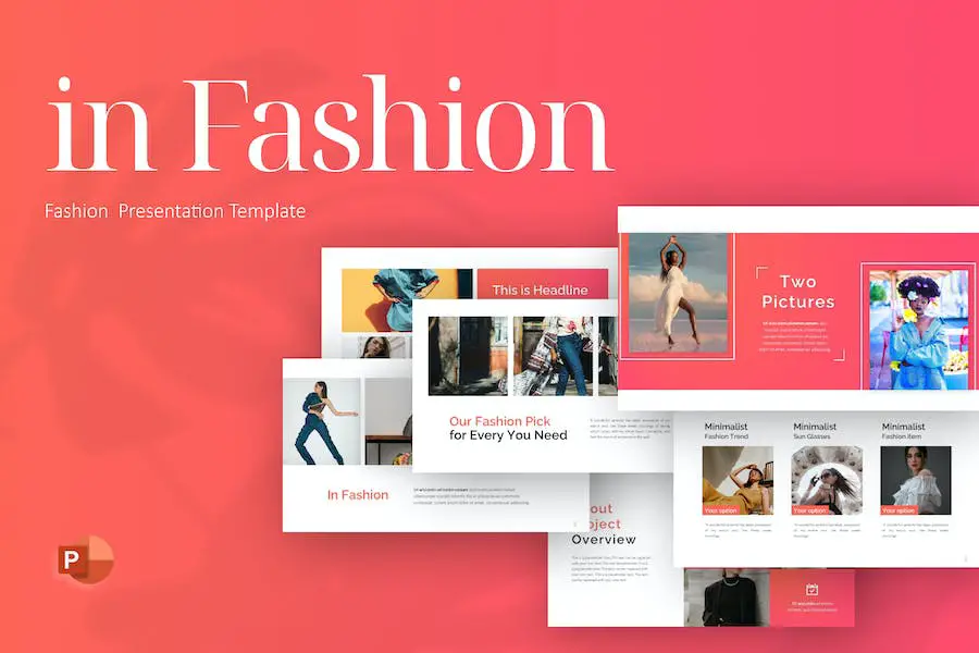 In Fashion Fashion PowerPoint Template - 