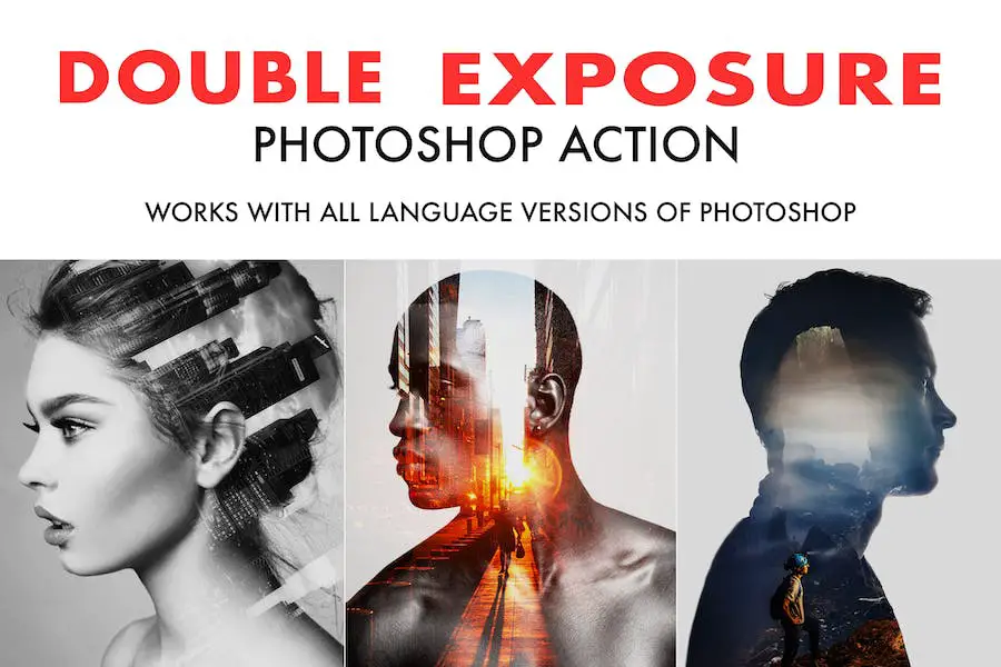 Double Exposure Photoshop Action - 