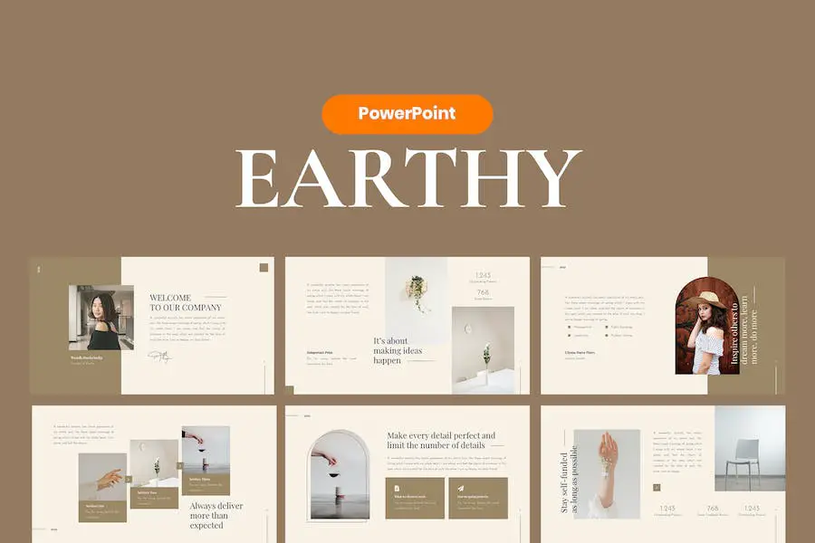 Earthy Elegant PowerPoint Template - 