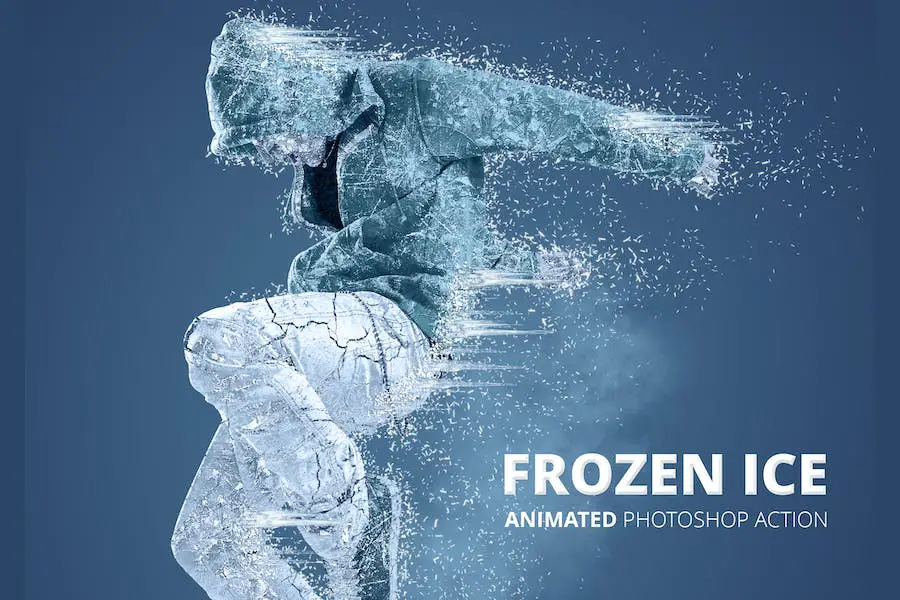Frozen Ice Gif Animated Photoshop Action - 