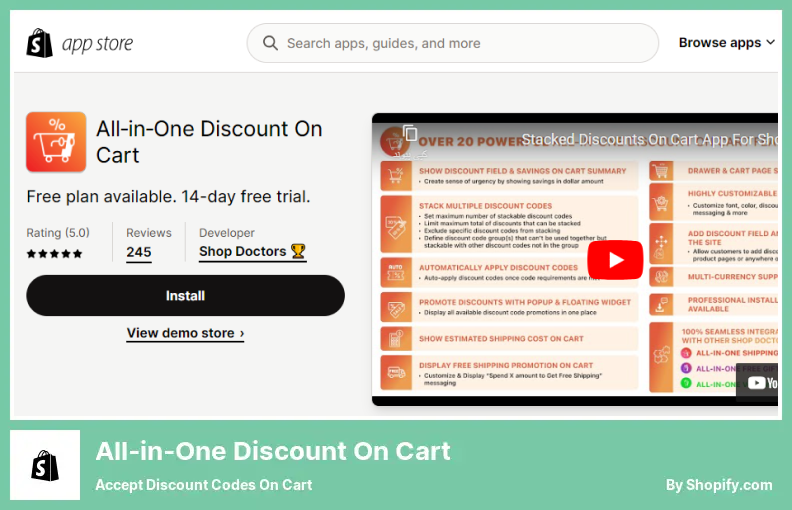 All‑in‑One Discount On Cart - Accept Discount Codes On Cart