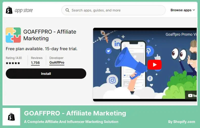 GOAFFPRO ‑ Affiliate Marketing - a Complete Affiliate and Influencer Marketing Solution