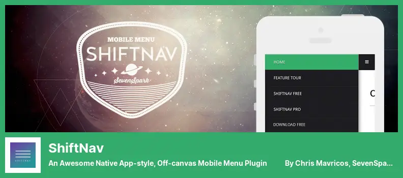 ShiftNav Plugin - an Awesome Native App-style, Off-canvas Mobile Menu Plugin