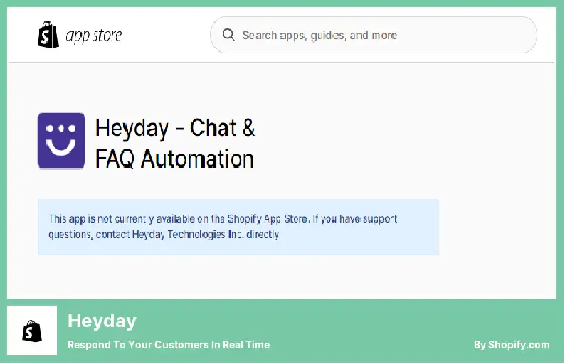 Heyday - Respond to Your Customers in Real Time