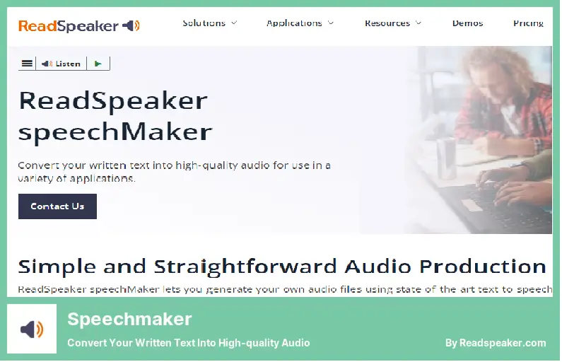 Speechmaker - Convert Your Written Text Into High-quality Audio